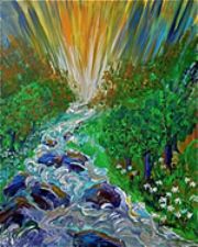 Streams of Living Water (artwork 8X10) by Janice VanCronkhite